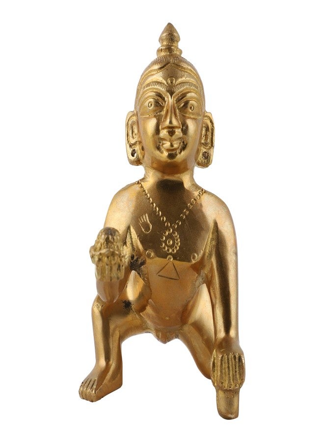 UAPAN Brass Laddu Gopal (8 CM_4 No Size, Gold),Idol - Image 1